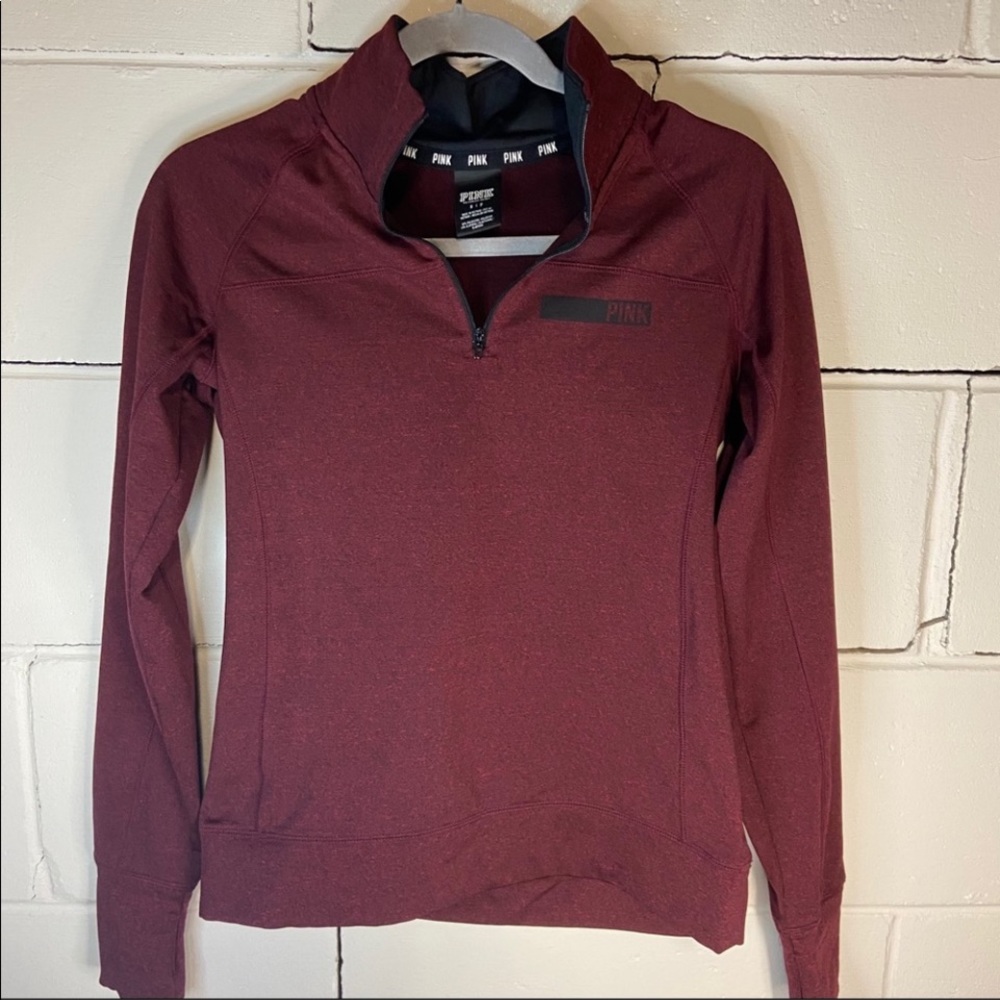 PINK 1/4 zip pullover